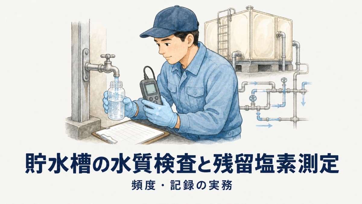 貯水槽の水質検査と残留塩素測定|頻度・記録の実務【2026年版】