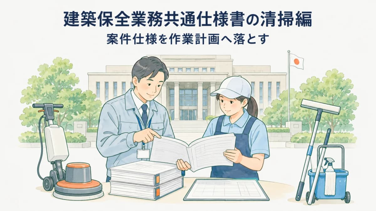 建築保全業務共通仕様書の清掃編|作業計画への落とし方【2026年版】