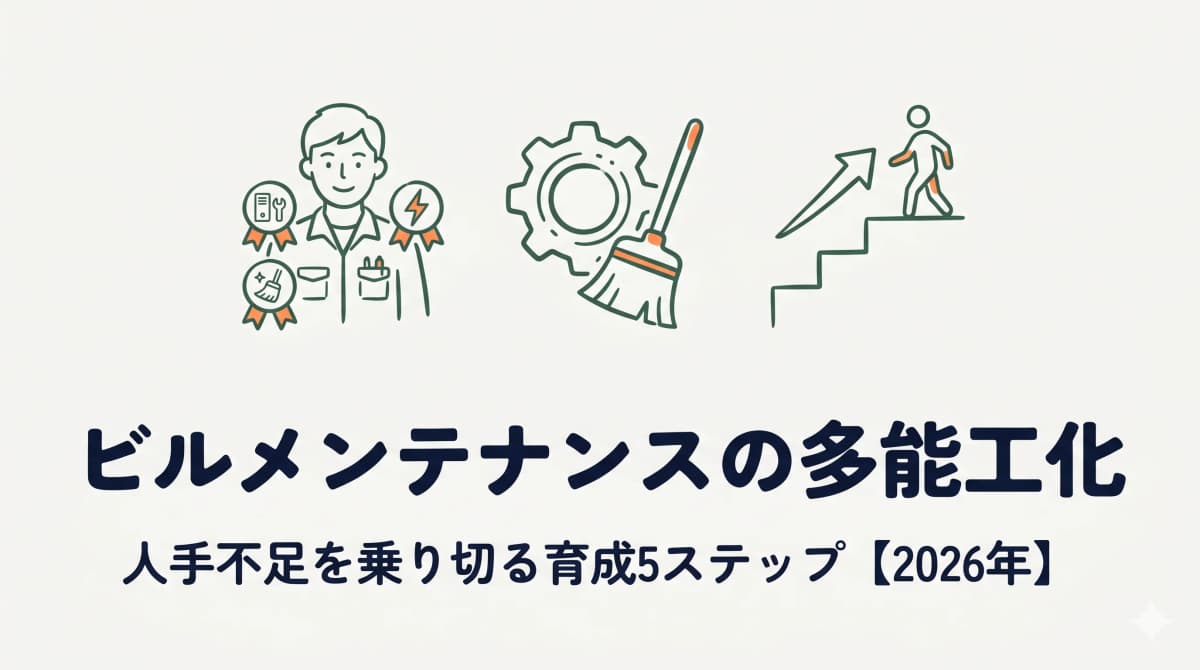 ビルメンテナンスの多能工化|人手不足を乗り切る育成5ステップ【2026年】