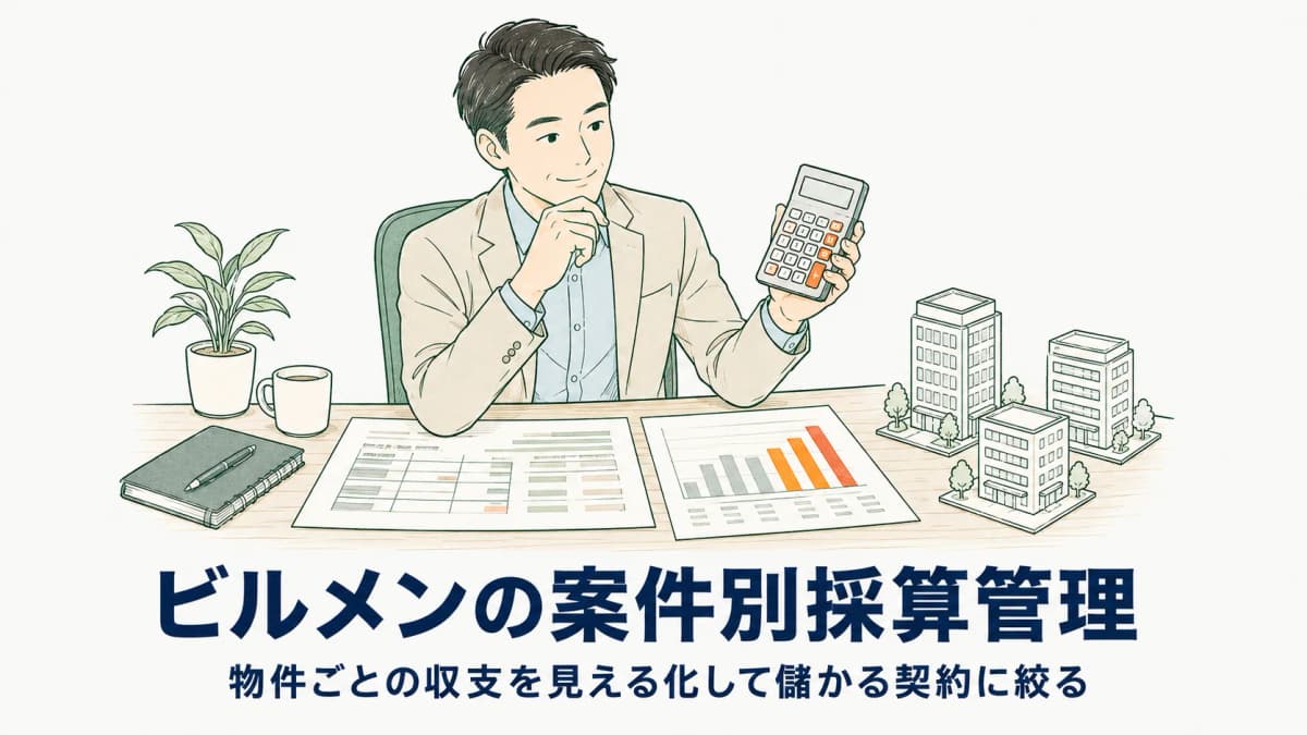ビルメンの案件別採算管理|物件ごとの収支を見える化して儲かる契約に絞る【2026年版】