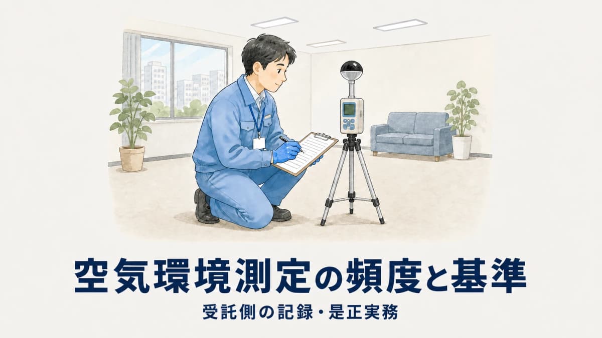 空気環境測定の頻度と基準|受託側の記録・是正実務【2026年版】