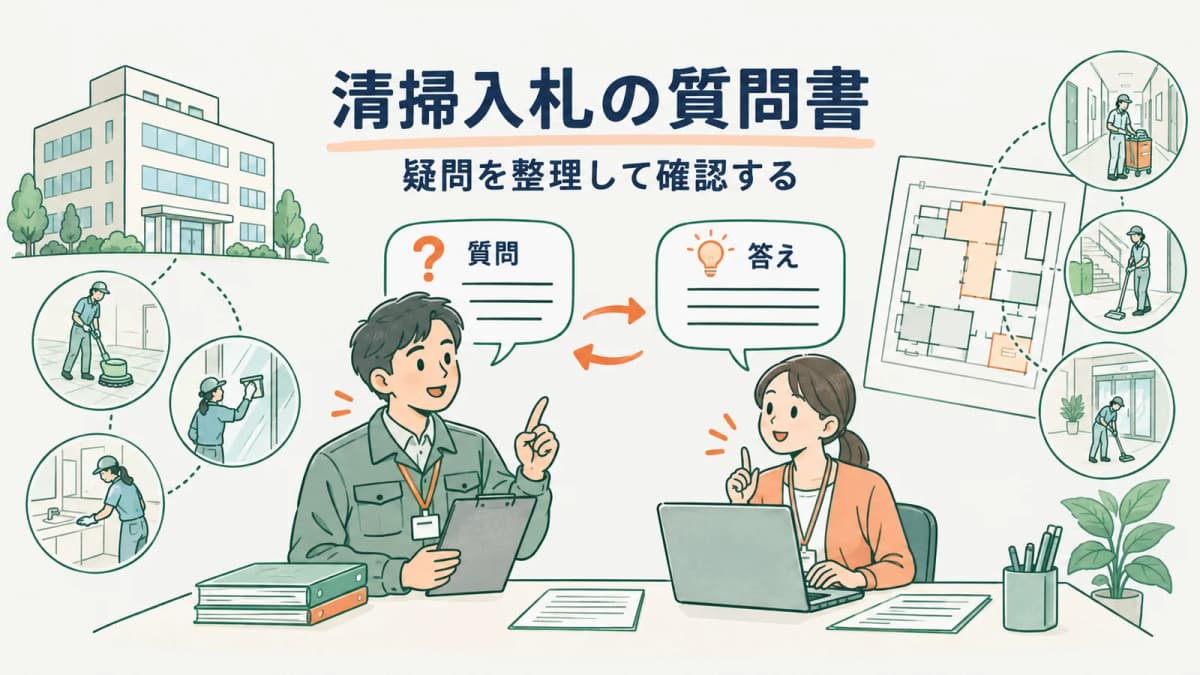 清掃入札の質問書|仕様書の疑問を整理して提出前に確認する手順