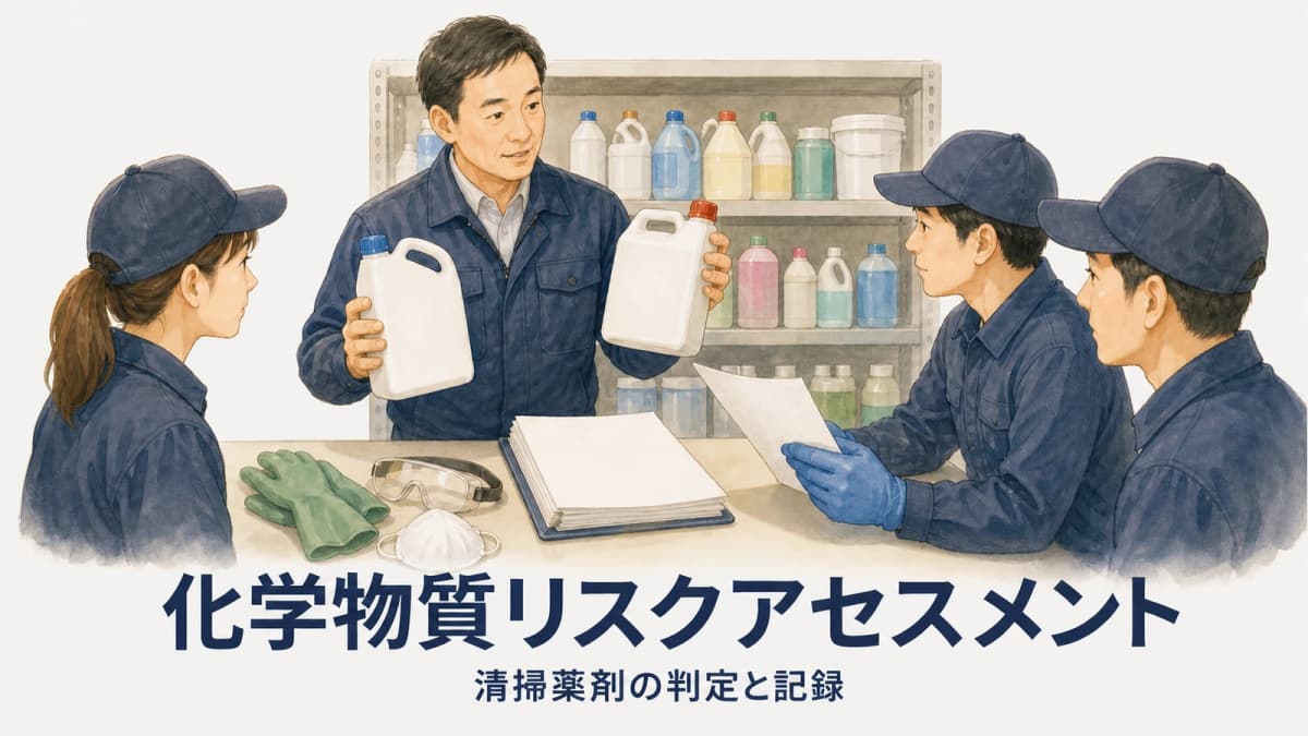 化学物質リスクアセスメント|清掃薬剤の判定と記録【2026年版】