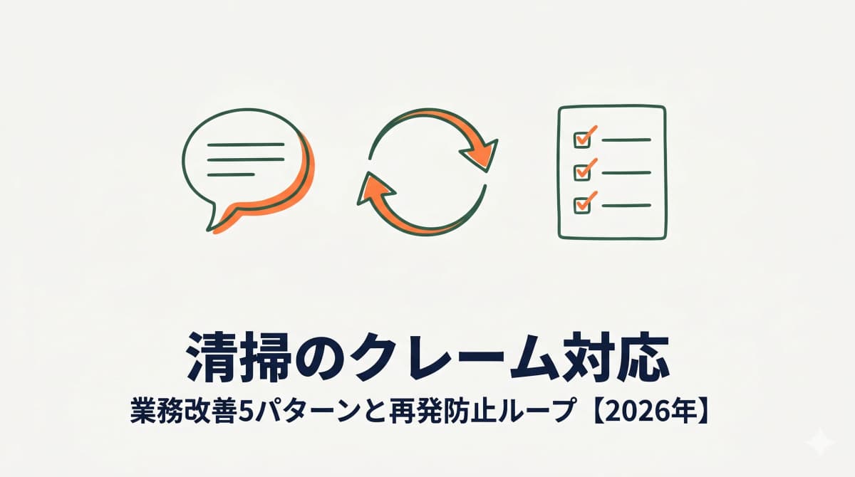 清掃のクレーム対応|公表事例から学ぶ業務改善5パターンと再発防止ループ【2026年】