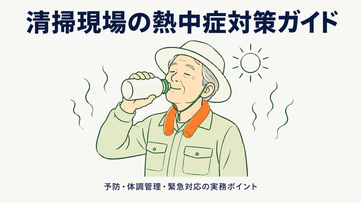 清掃現場の熱中症対策ガイド|高温環境での予防と高齢スタッフの体調管理【2026年版】