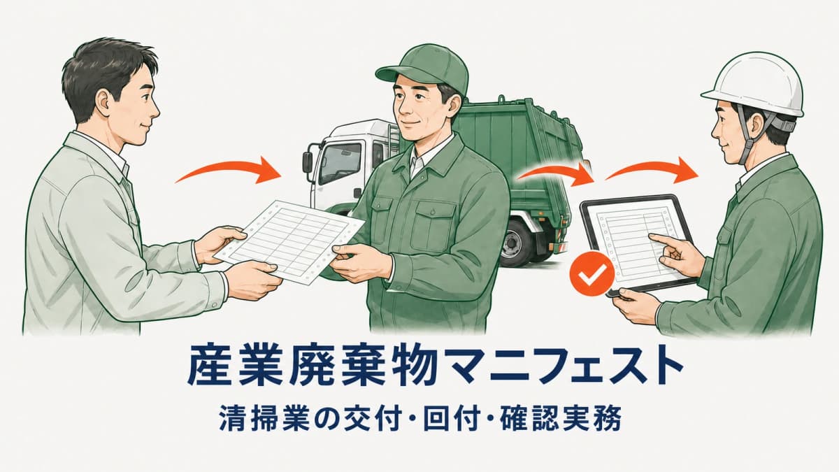 産業廃棄物マニフェスト|清掃業の交付・回付・確認実務【2026年版】