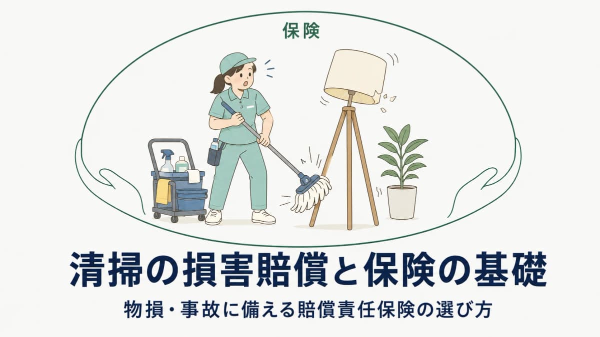 清掃の損害賠償と保険の基礎|物損・事故に備える賠償責任保険の選び方【2026年版】