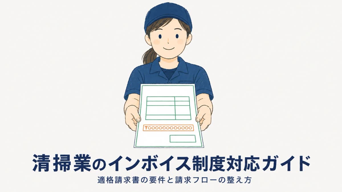 清掃業のインボイス制度対応ガイド|適格請求書の要件と請求業務の整え方【2026年版】