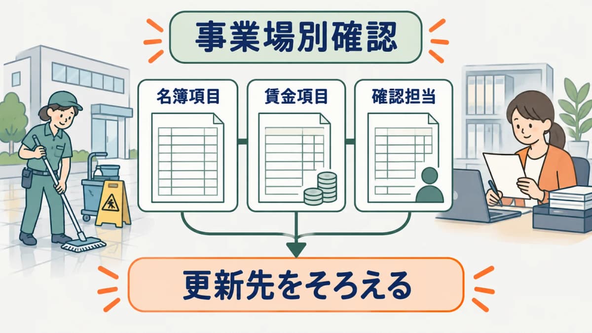 労働者名簿と賃金台帳を分けて確認する流れ