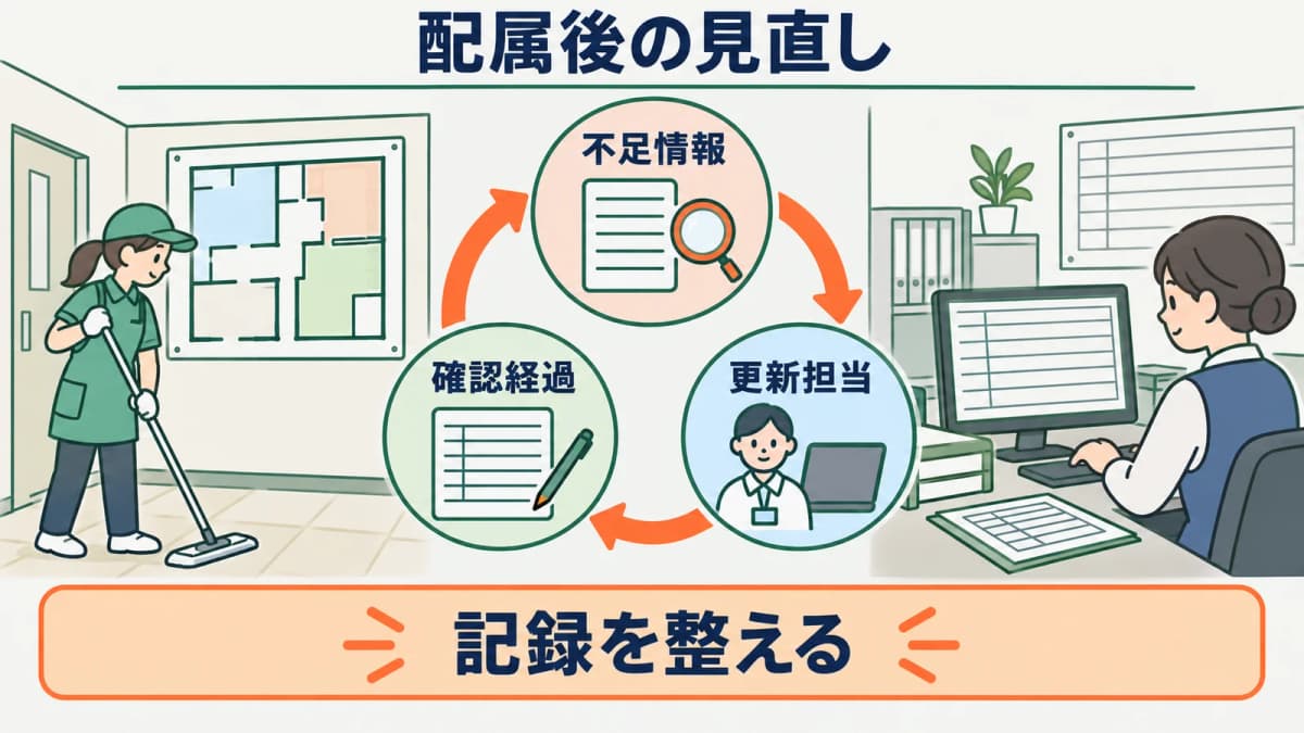 未受領の記録を労務担当へ戻す連絡順
