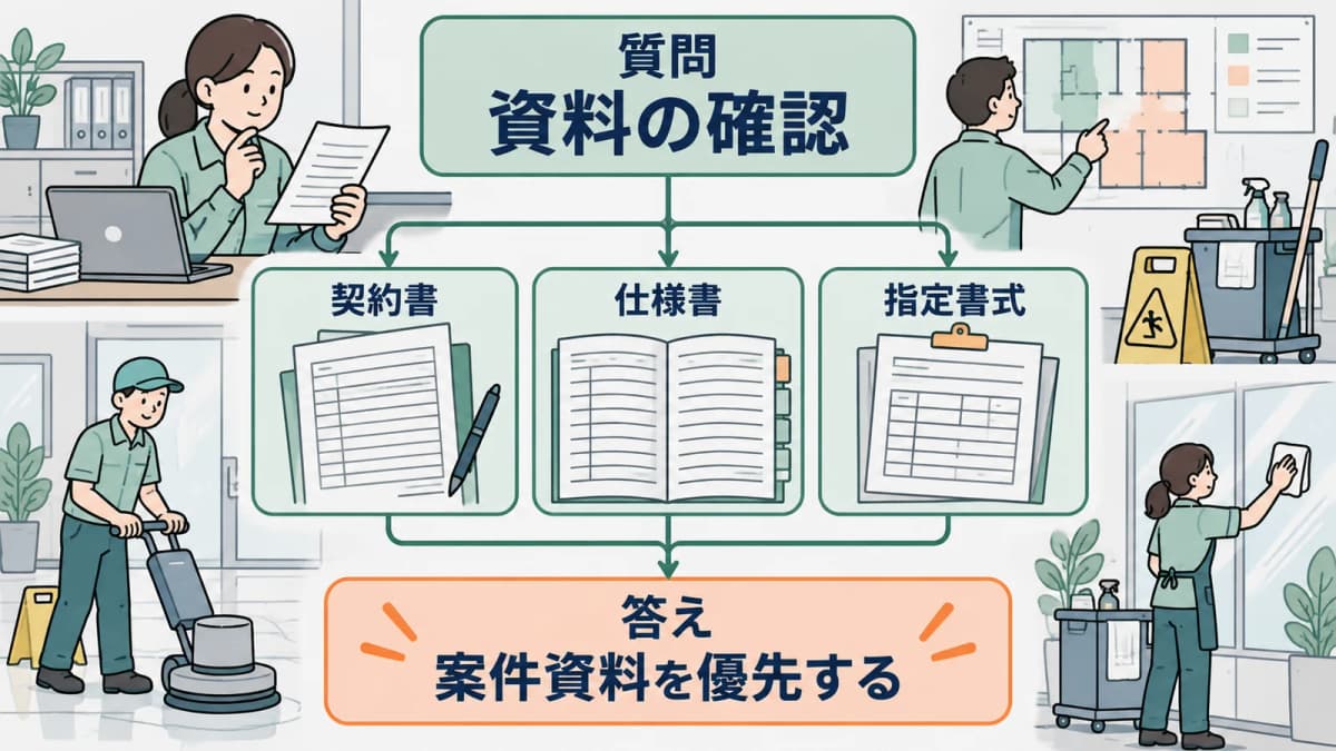契約書と仕様書と指定書式を確認する早見表
