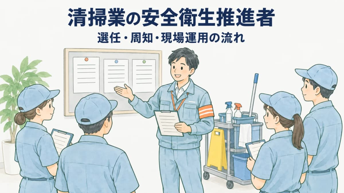 清掃業の安全衛生推進者|10〜49人事業場の選任・周知【2026年版】