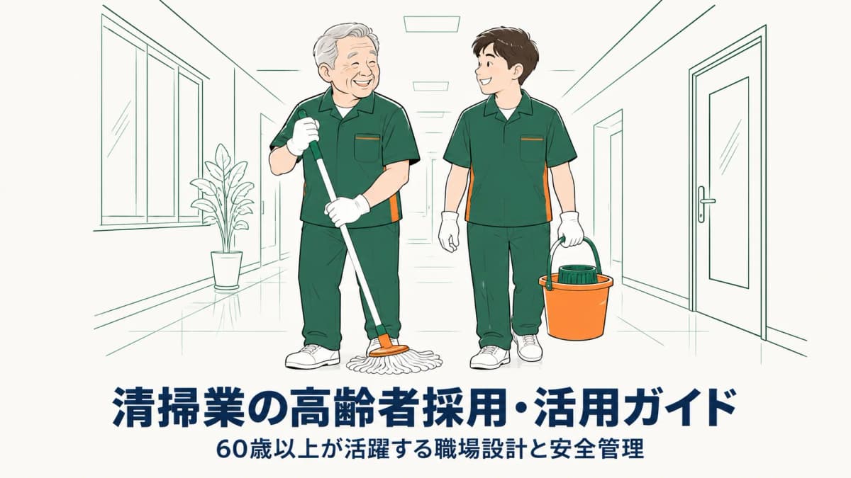 清掃業の高齢者採用・活用ガイド|60歳以上が活躍する職場設計と安全管理【2026年版】