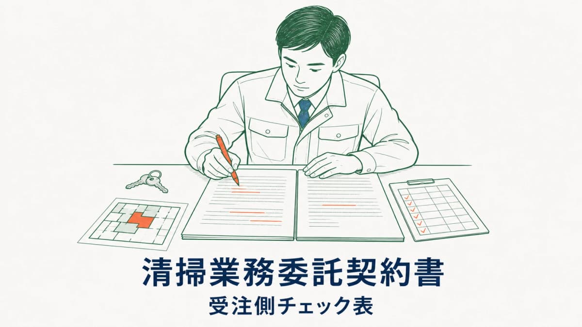 清掃業務委託契約書の確認ポイント|受注側チェック表【2026年版】
