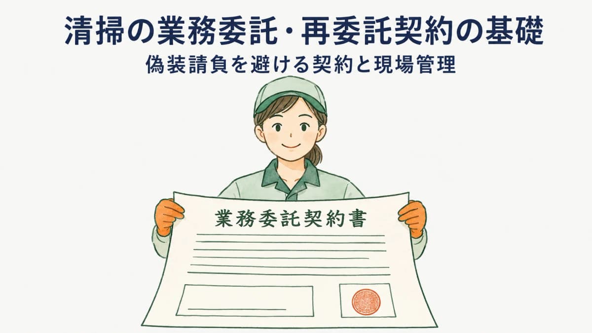 清掃の業務委託・再委託契約の基礎|偽装請負を避ける契約と現場管理【2026年版】