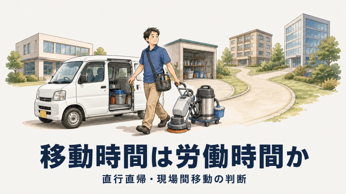 移動時間は労働時間か|直行直帰・現場間移動の判断【2026年版】