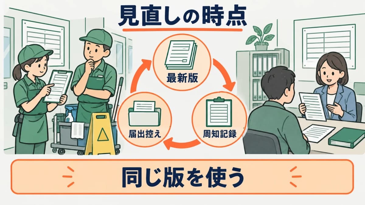 現場で最新版の就業規則を確認できる状態にする