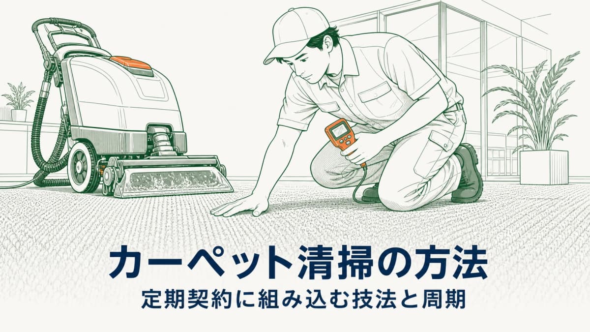 カーペット清掃の方法|定期契約に組み込む技法と周期【2026年版】
