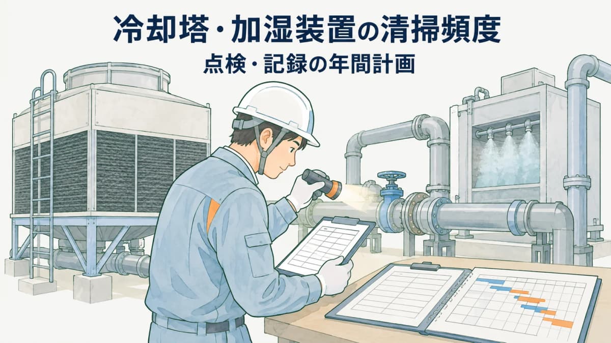 冷却塔・加湿装置の清掃頻度|点検・記録の年間計画【2026年版】