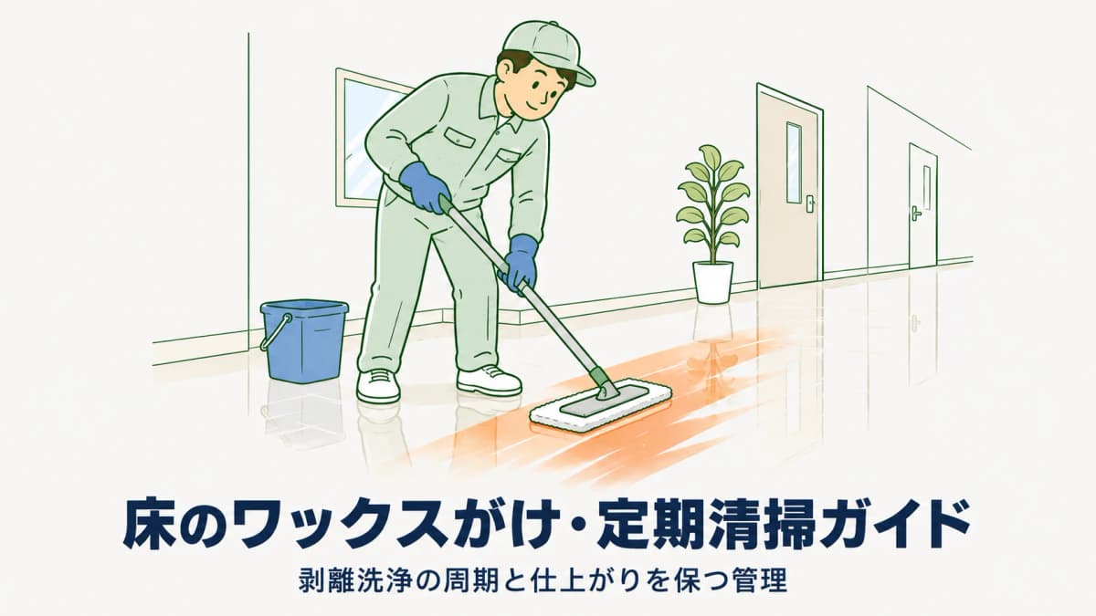 床のワックスがけ・定期清掃ガイド|剥離洗浄の周期と仕上がりを保つ管理【2026年版】