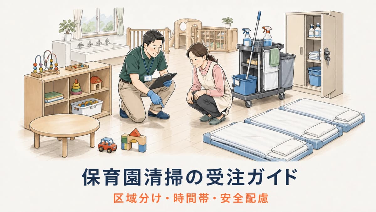 保育園清掃の受注ガイド|区域分け・時間帯・安全配慮【2026年版】