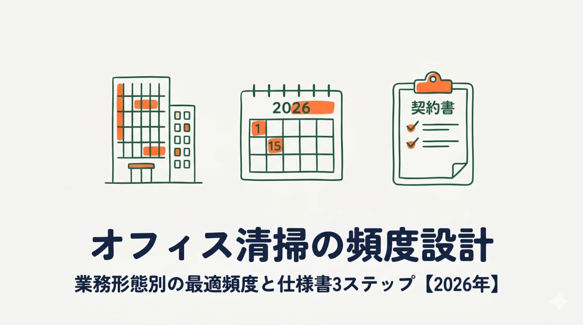 オフィス清掃の頻度設計|業務形態別の最適頻度と仕様書作成3ステップ【2026年】
