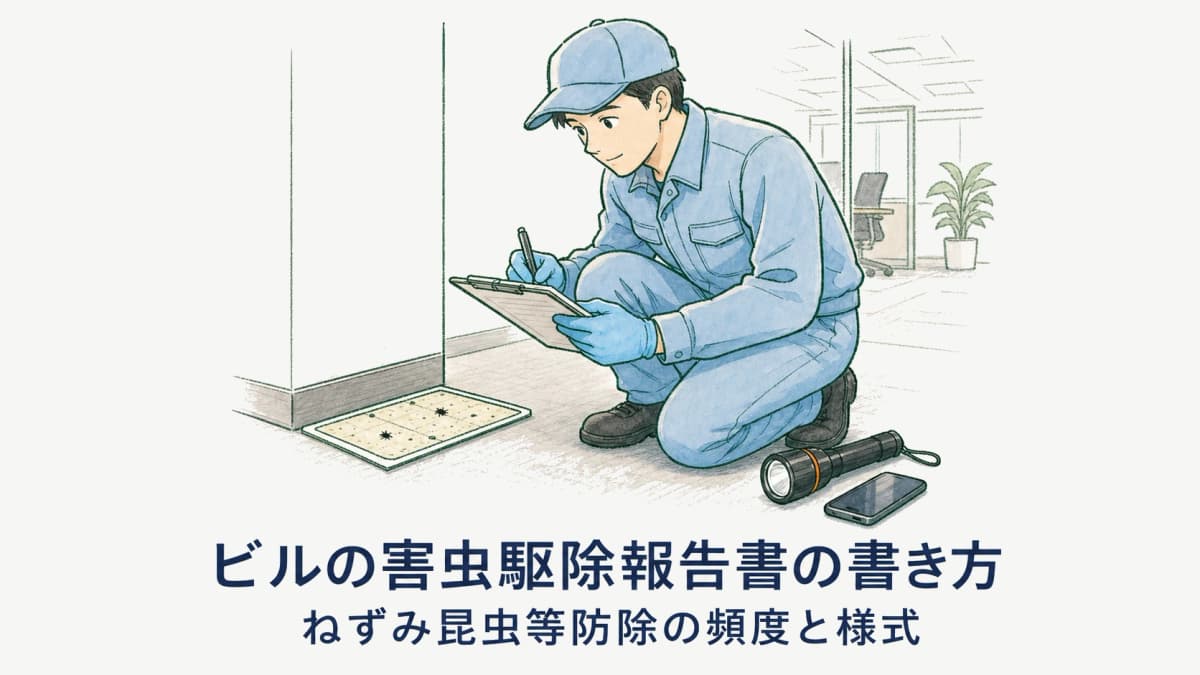 ビルの害虫駆除報告書の書き方|ねずみ昆虫等防除の頻度と様式【2026年版】