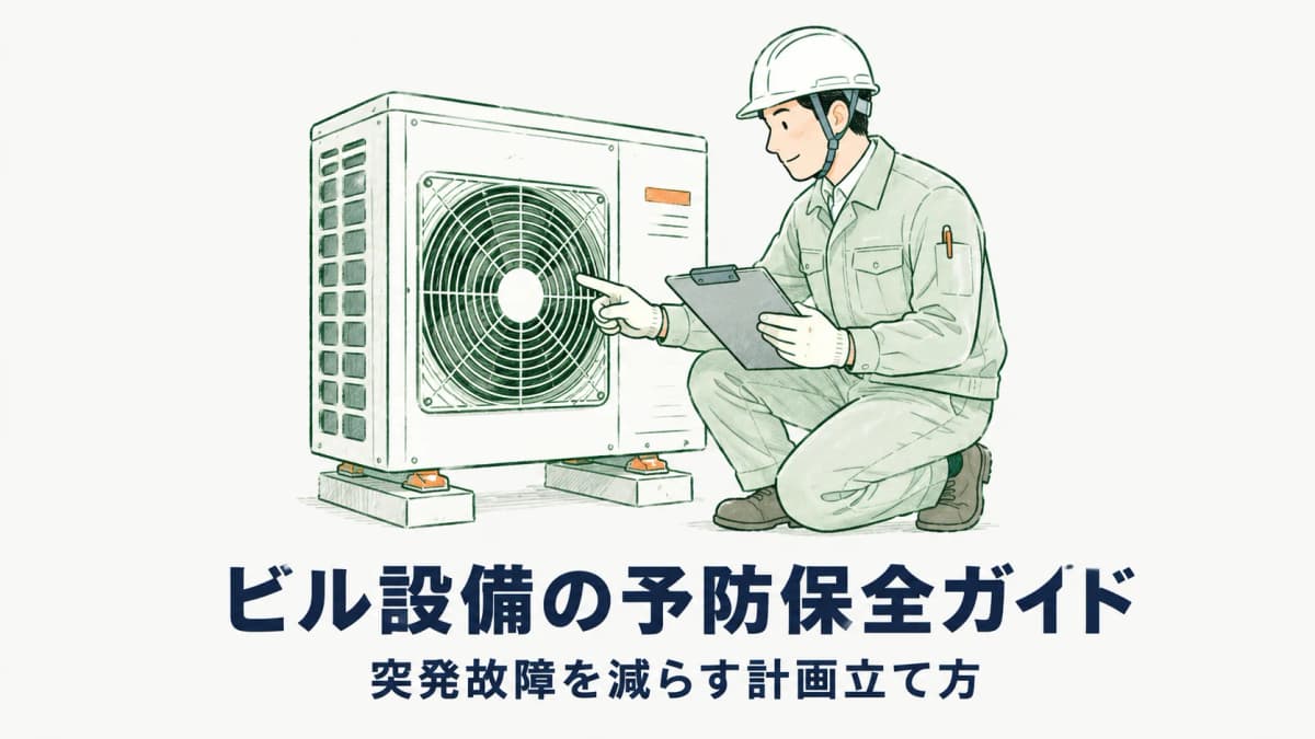 ビル設備の予防保全の進め方|事後保全との違いとコストを下げる計画立て方【2026年版】