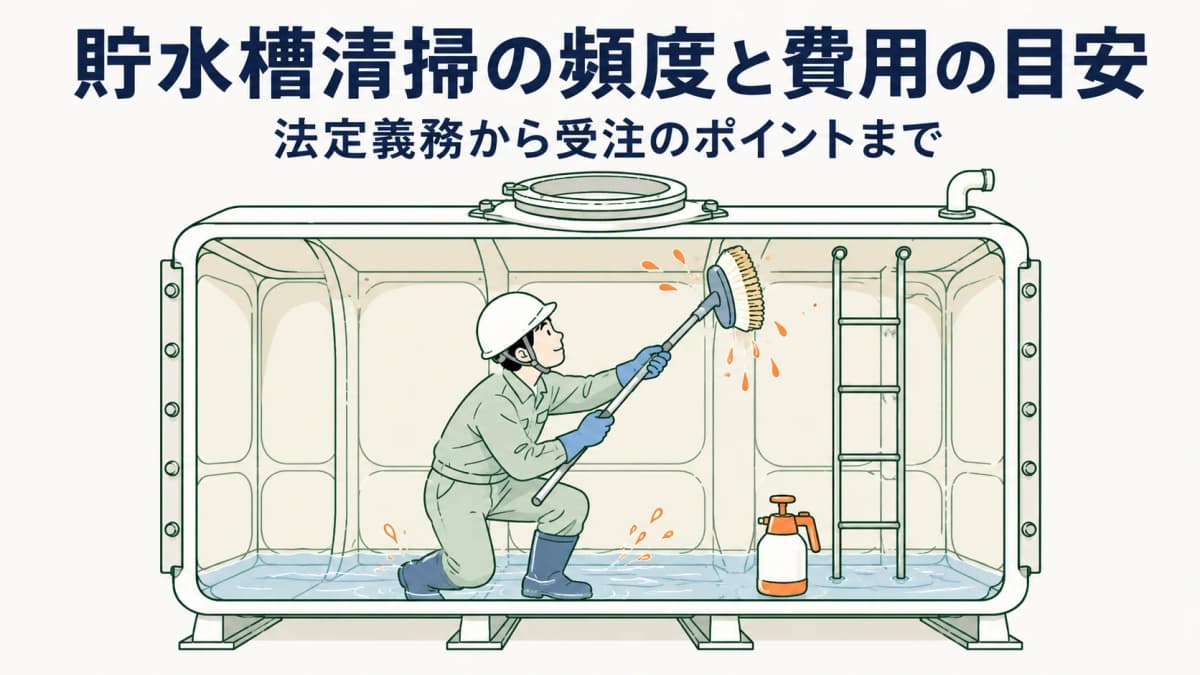 貯水槽清掃の頻度と費用の目安|法定義務の範囲と清掃業務としての受け方【2026年版】